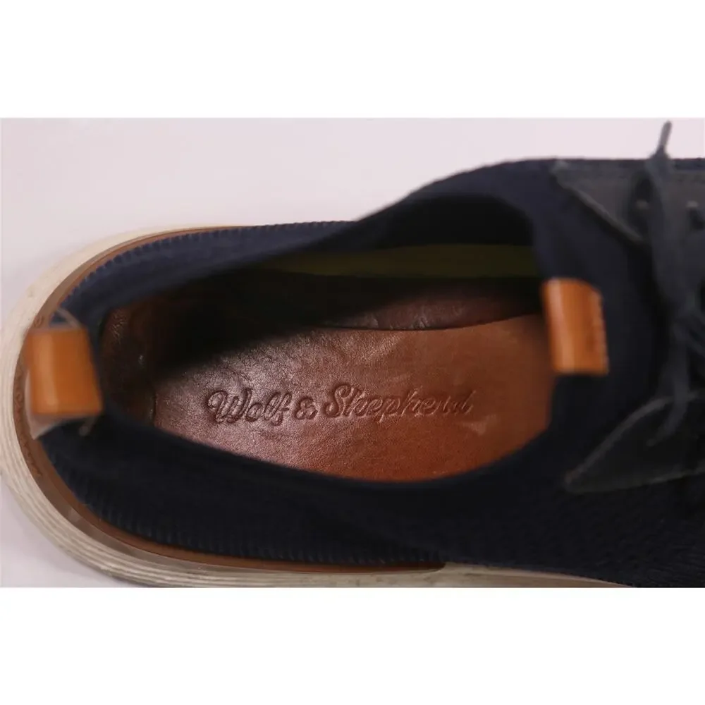 Wolf & Sheppard Swift Knit Navy Blue Derby Casual Dress Shoes Men's 13